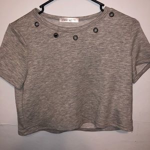 Amante grey crop top